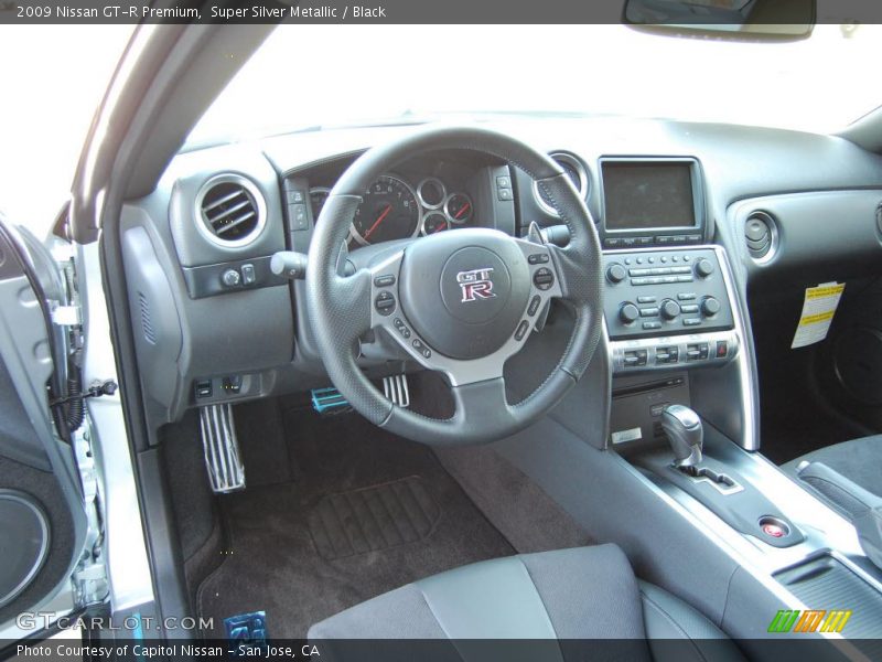 Super Silver Metallic / Black 2009 Nissan GT-R Premium