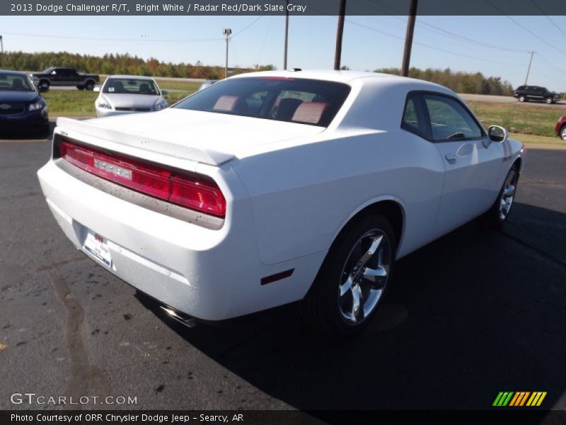 Bright White / Radar Red/Dark Slate Gray 2013 Dodge Challenger R/T