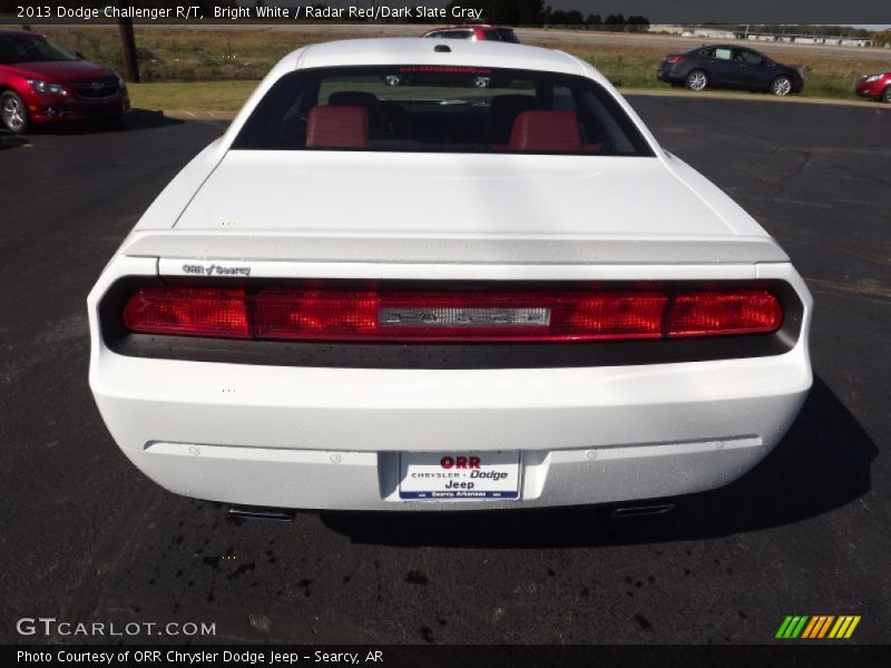 Bright White / Radar Red/Dark Slate Gray 2013 Dodge Challenger R/T