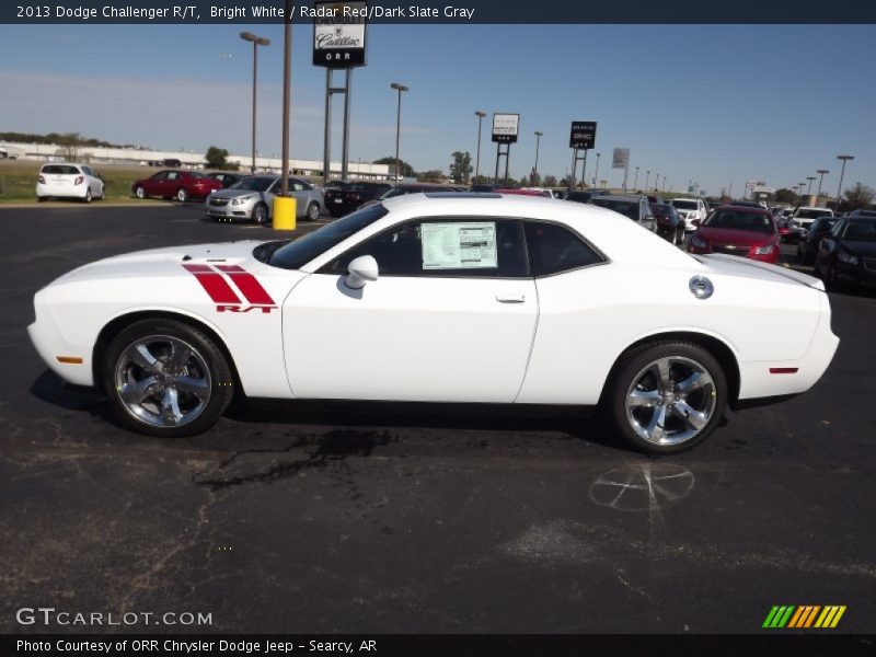 Bright White / Radar Red/Dark Slate Gray 2013 Dodge Challenger R/T