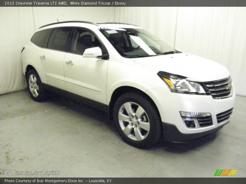 White Diamond Tricoat / Ebony 2013 Chevrolet Traverse LTZ AWD