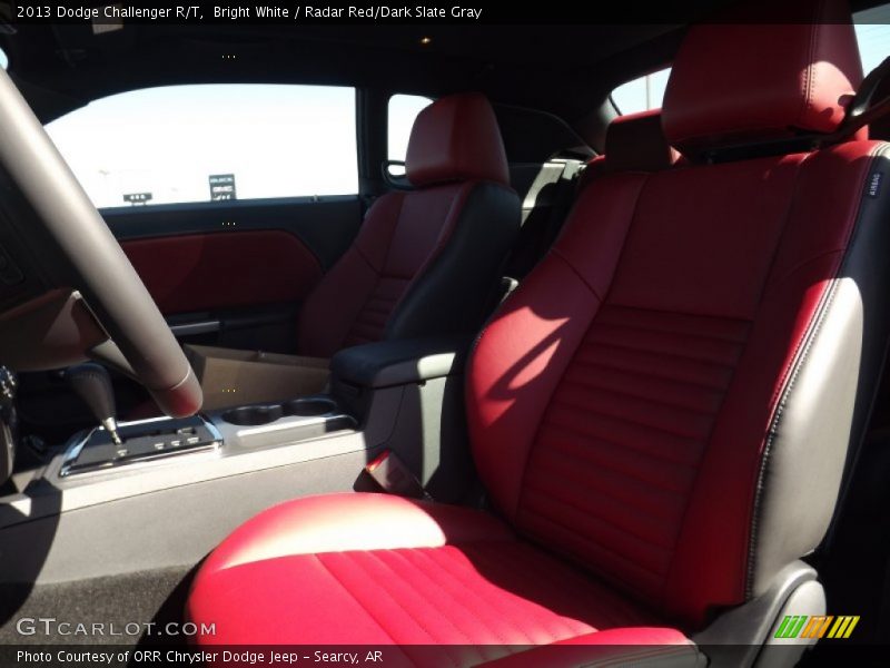 Bright White / Radar Red/Dark Slate Gray 2013 Dodge Challenger R/T