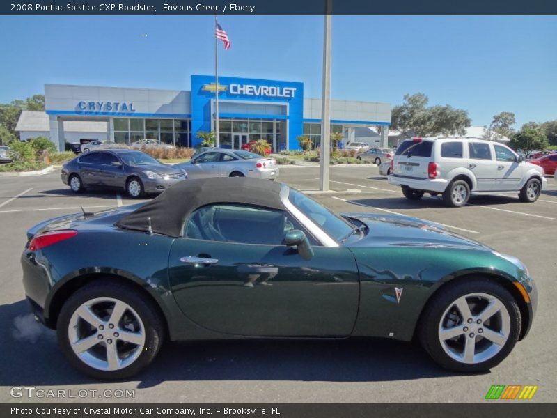 Envious Green / Ebony 2008 Pontiac Solstice GXP Roadster
