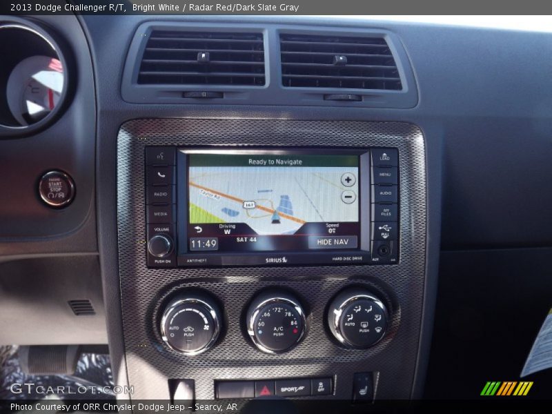 Bright White / Radar Red/Dark Slate Gray 2013 Dodge Challenger R/T