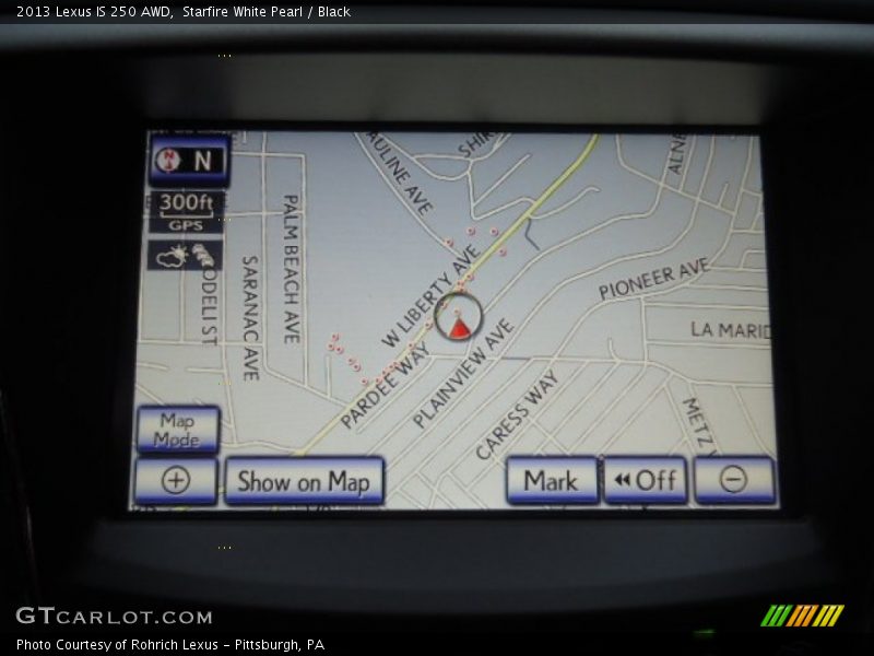 Navigation of 2013 IS 250 AWD