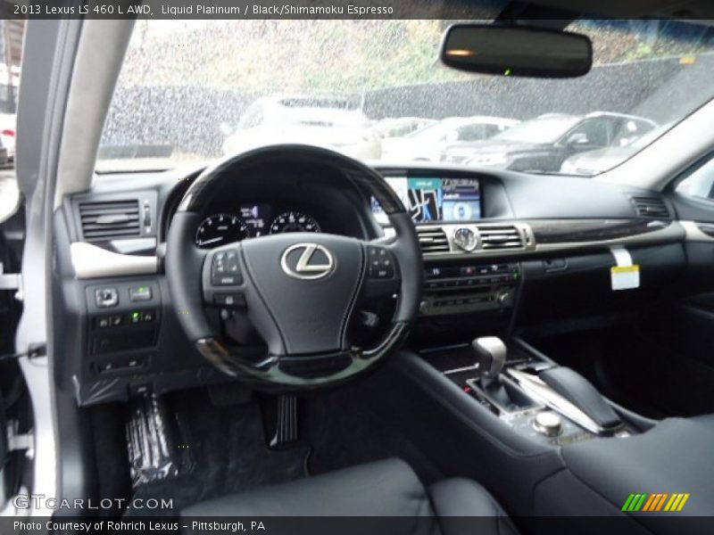  2013 LS 460 L AWD Black/Shimamoku Espresso Interior
