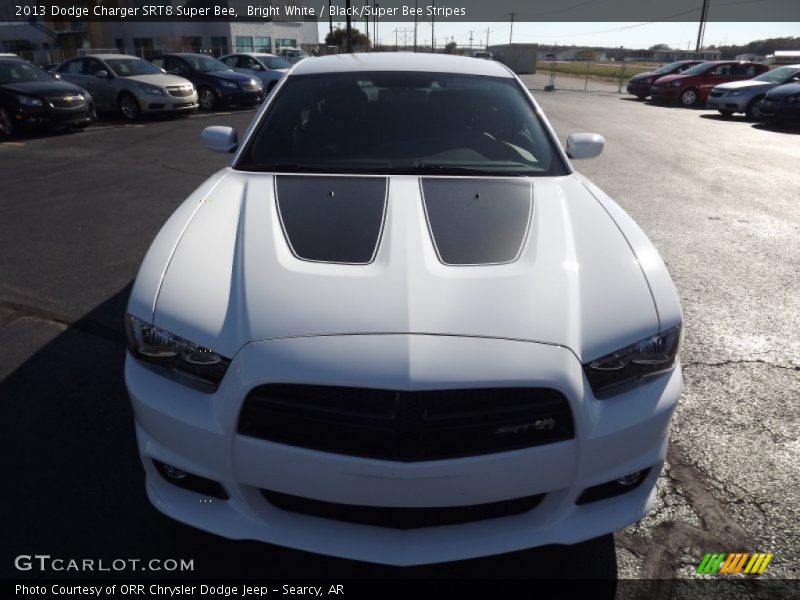 Bright White / Black/Super Bee Stripes 2013 Dodge Charger SRT8 Super Bee