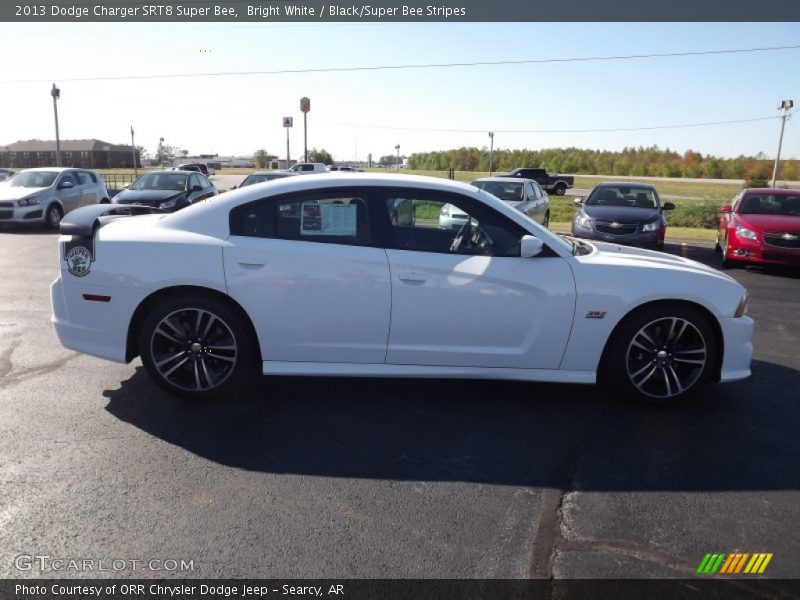 Bright White / Black/Super Bee Stripes 2013 Dodge Charger SRT8 Super Bee