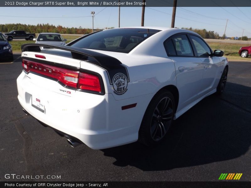 Bright White / Black/Super Bee Stripes 2013 Dodge Charger SRT8 Super Bee