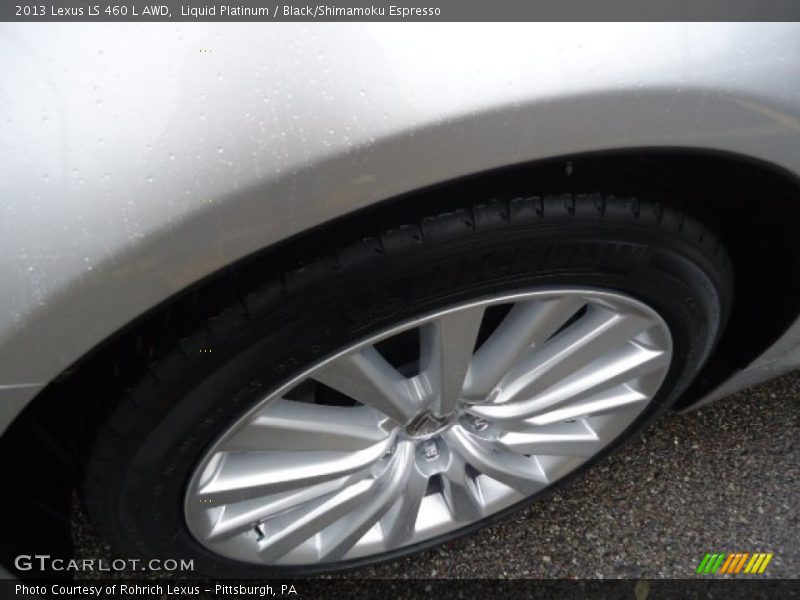 Liquid Platinum / Black/Shimamoku Espresso 2013 Lexus LS 460 L AWD