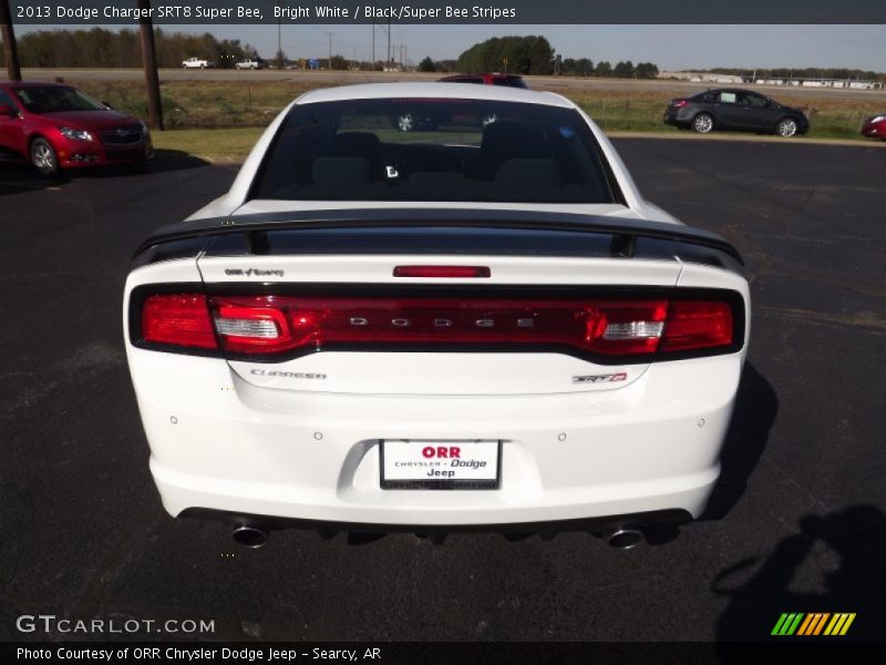 Bright White / Black/Super Bee Stripes 2013 Dodge Charger SRT8 Super Bee