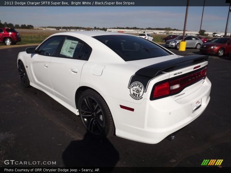 Bright White / Black/Super Bee Stripes 2013 Dodge Charger SRT8 Super Bee