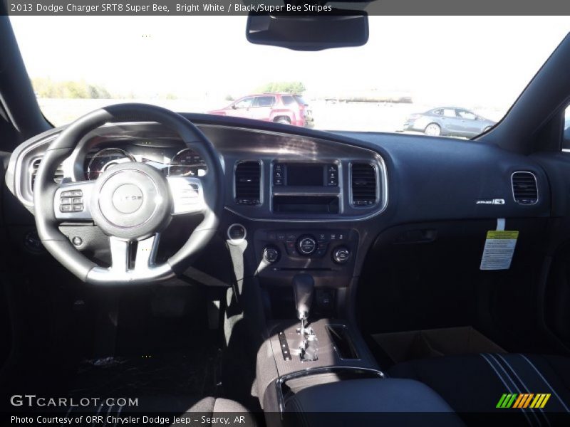 Bright White / Black/Super Bee Stripes 2013 Dodge Charger SRT8 Super Bee