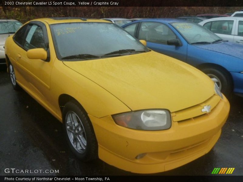 Yellow / Graphite Gray 2003 Chevrolet Cavalier LS Sport Coupe