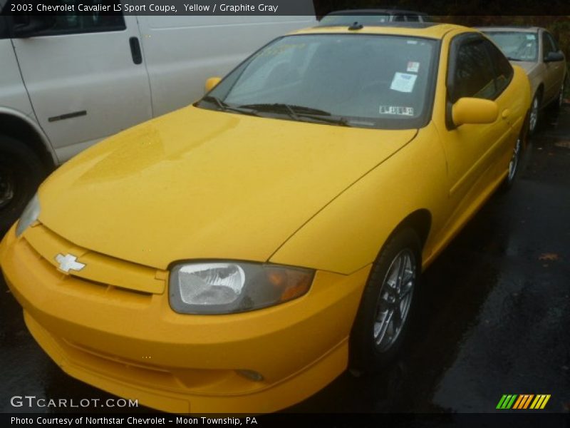 Yellow / Graphite Gray 2003 Chevrolet Cavalier LS Sport Coupe