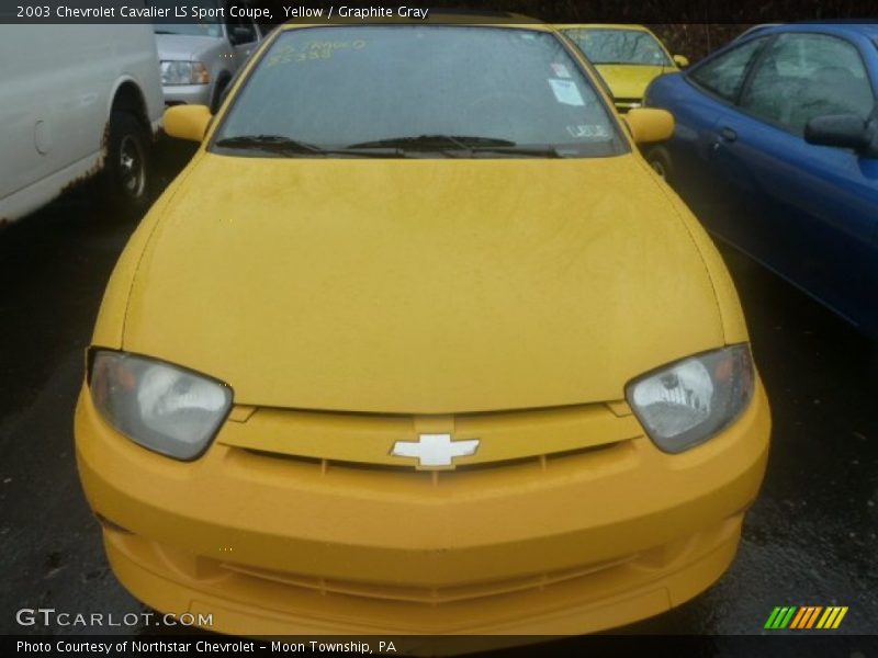 Yellow / Graphite Gray 2003 Chevrolet Cavalier LS Sport Coupe