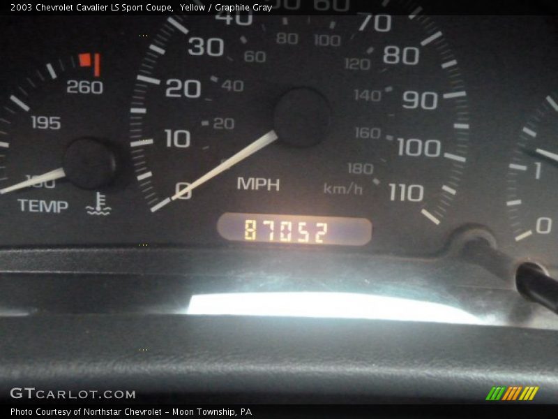 Yellow / Graphite Gray 2003 Chevrolet Cavalier LS Sport Coupe