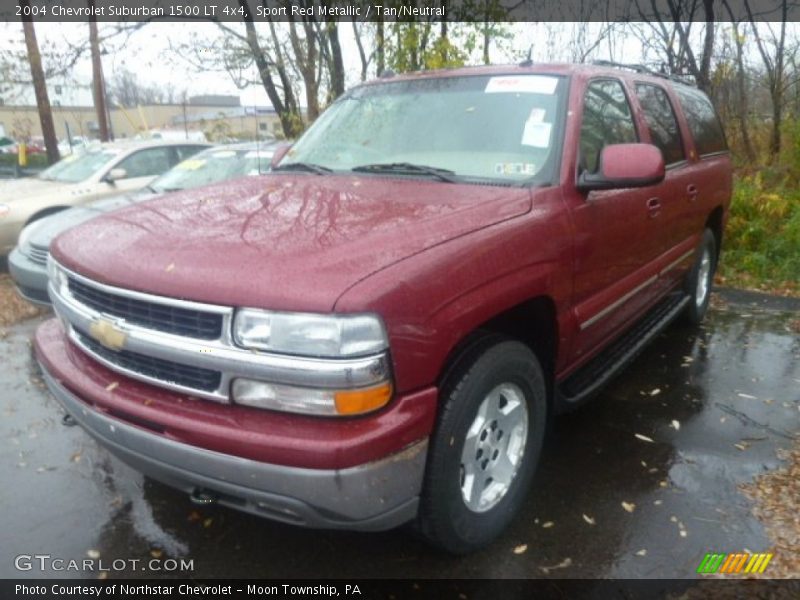 Sport Red Metallic / Tan/Neutral 2004 Chevrolet Suburban 1500 LT 4x4
