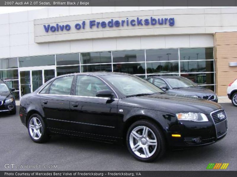Brilliant Black / Beige 2007 Audi A4 2.0T Sedan