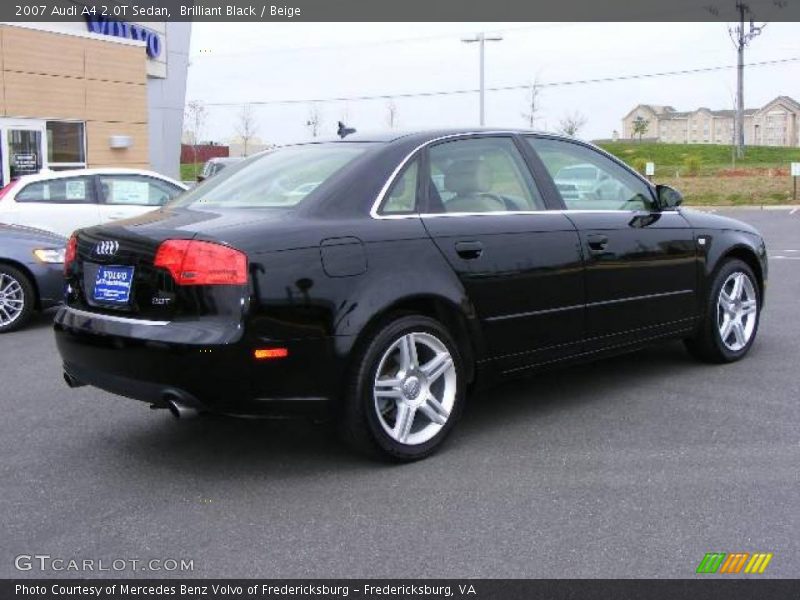 Brilliant Black / Beige 2007 Audi A4 2.0T Sedan