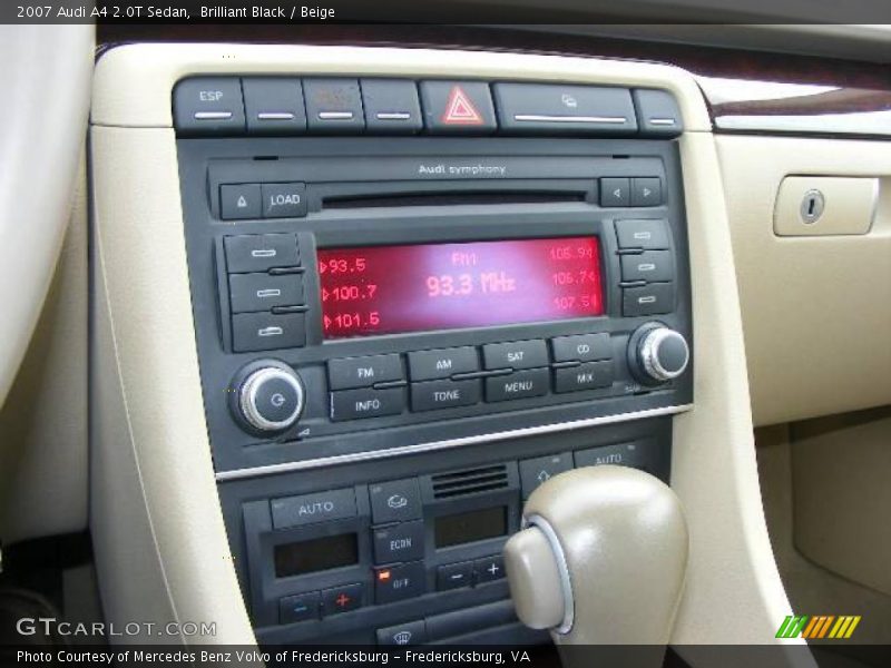 Brilliant Black / Beige 2007 Audi A4 2.0T Sedan