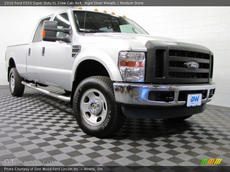 Ingot Silver Metallic / Medium Stone 2010 Ford F350 Super Duty XL Crew Cab 4x4