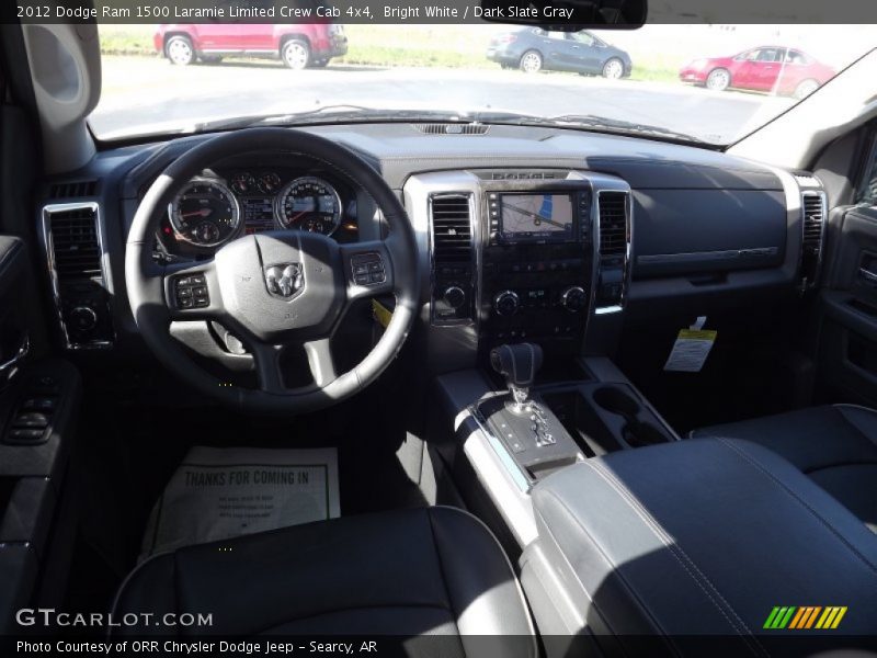 Bright White / Dark Slate Gray 2012 Dodge Ram 1500 Laramie Limited Crew Cab 4x4