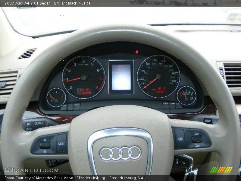 Brilliant Black / Beige 2007 Audi A4 2.0T Sedan