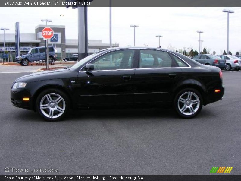 Brilliant Black / Beige 2007 Audi A4 2.0T Sedan