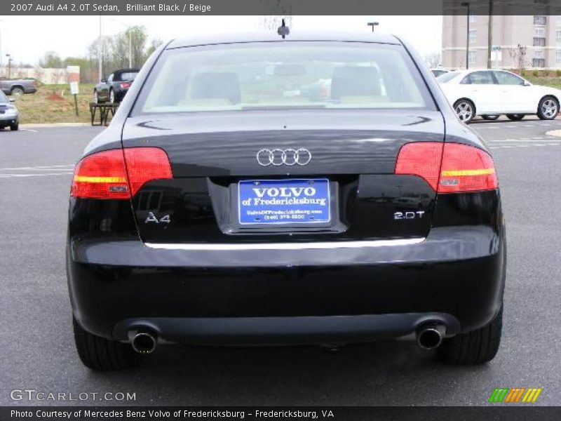 Brilliant Black / Beige 2007 Audi A4 2.0T Sedan