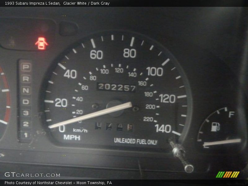 Glacier White / Dark Gray 1993 Subaru Impreza L Sedan