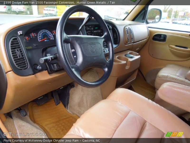 Hunter Green Metallic / Tan 1998 Dodge Ram Van 1500 Passenger Conversion