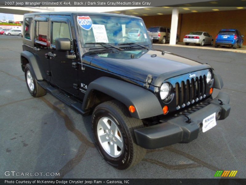 Black / Dark Slate Gray/Medium Slate Gray 2007 Jeep Wrangler Unlimited X 4x4