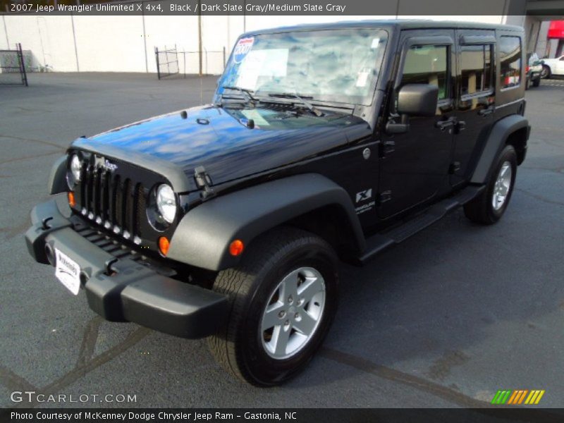 Black / Dark Slate Gray/Medium Slate Gray 2007 Jeep Wrangler Unlimited X 4x4