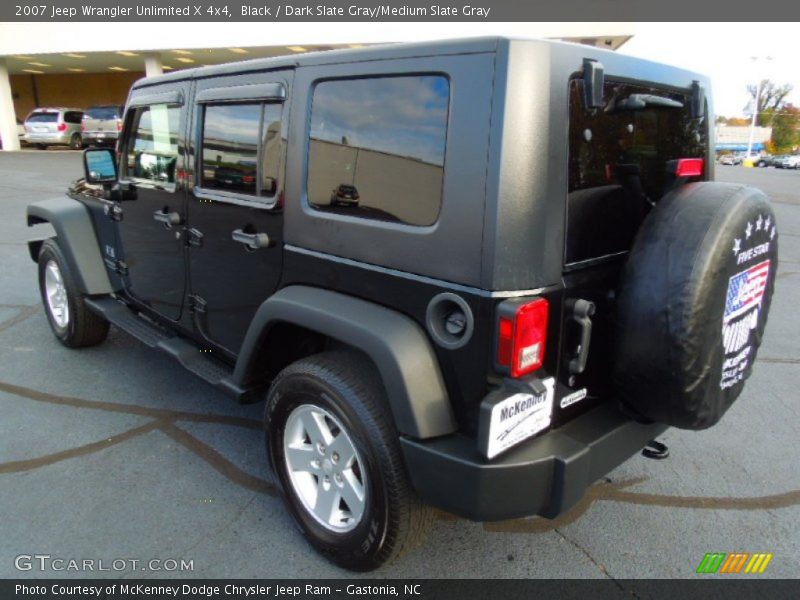 Black / Dark Slate Gray/Medium Slate Gray 2007 Jeep Wrangler Unlimited X 4x4