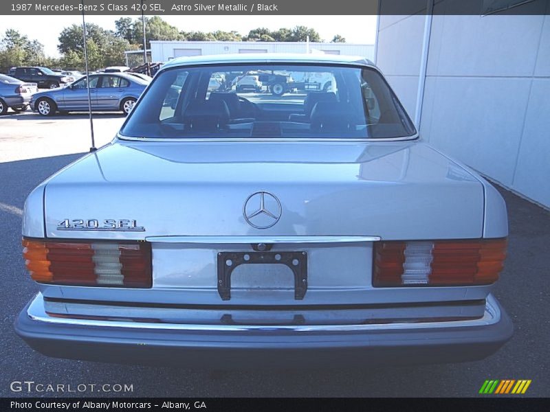 Astro Silver Metallic / Black 1987 Mercedes-Benz S Class 420 SEL