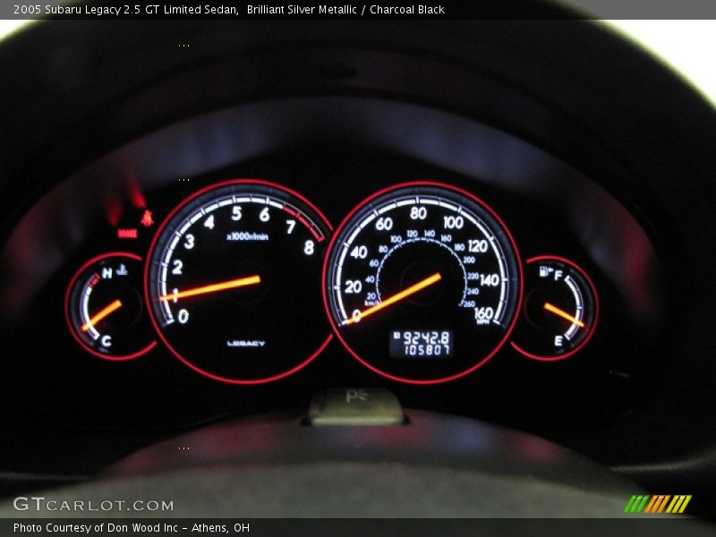 Brilliant Silver Metallic / Charcoal Black 2005 Subaru Legacy 2.5 GT Limited Sedan