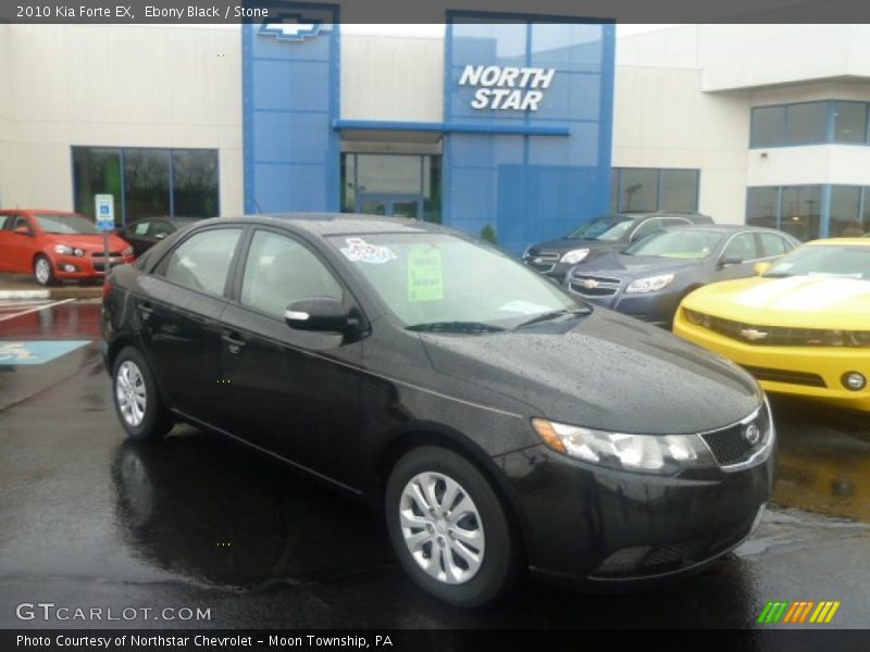 Ebony Black / Stone 2010 Kia Forte EX