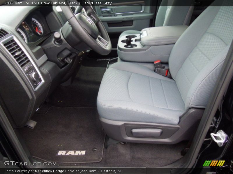 Black / Black/Diesel Gray 2013 Ram 1500 SLT Crew Cab 4x4
