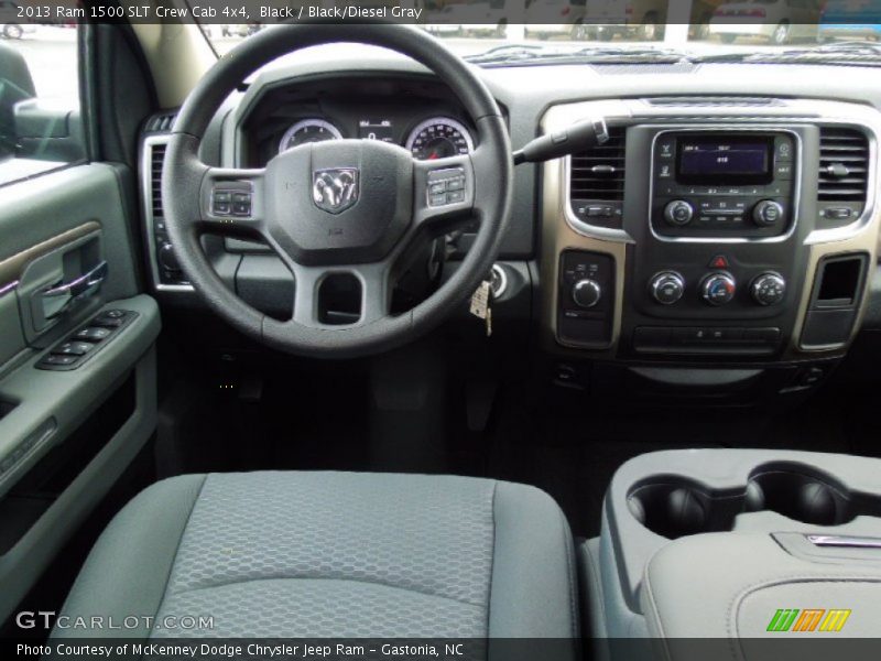 Black / Black/Diesel Gray 2013 Ram 1500 SLT Crew Cab 4x4