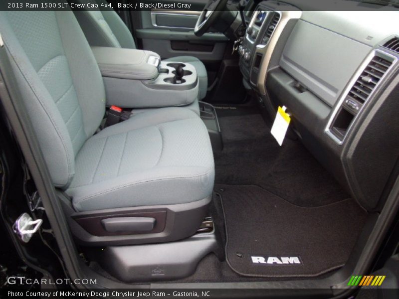 Black / Black/Diesel Gray 2013 Ram 1500 SLT Crew Cab 4x4