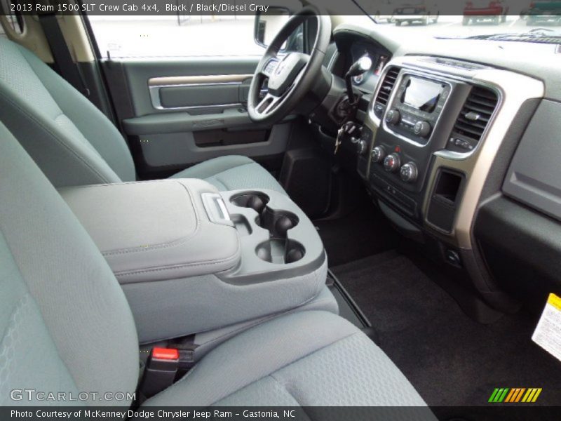 Black / Black/Diesel Gray 2013 Ram 1500 SLT Crew Cab 4x4