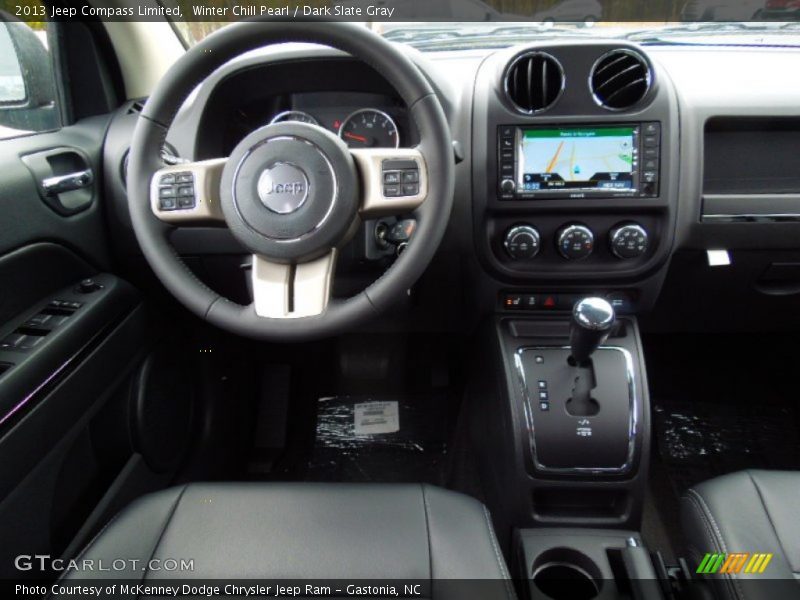 Winter Chill Pearl / Dark Slate Gray 2013 Jeep Compass Limited