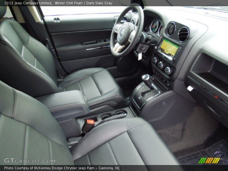 Winter Chill Pearl / Dark Slate Gray 2013 Jeep Compass Limited