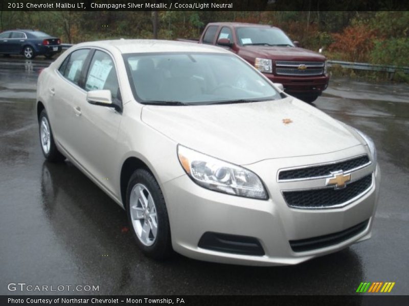 Champagne Silver Metallic / Cocoa/Light Neutral 2013 Chevrolet Malibu LT