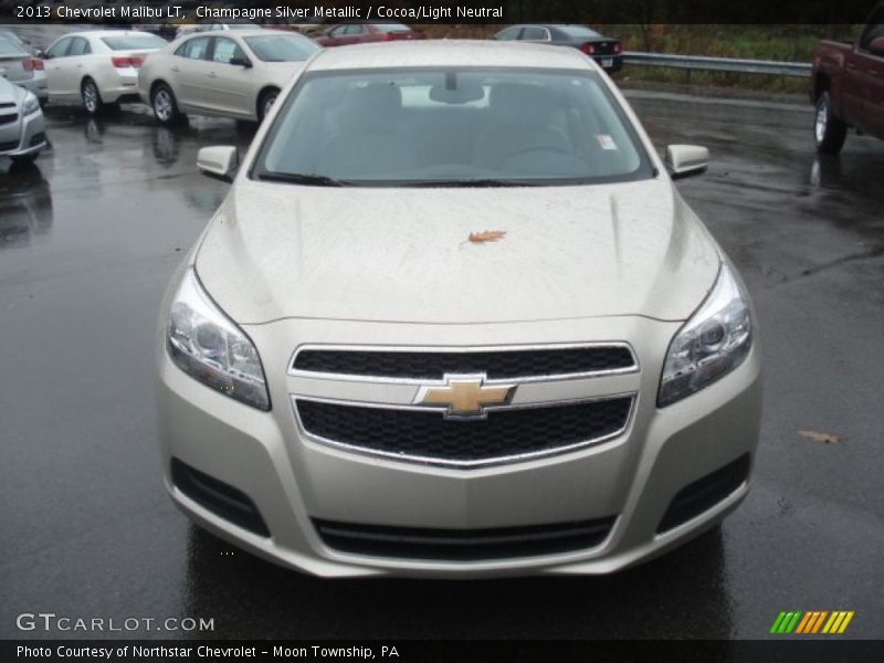 Champagne Silver Metallic / Cocoa/Light Neutral 2013 Chevrolet Malibu LT