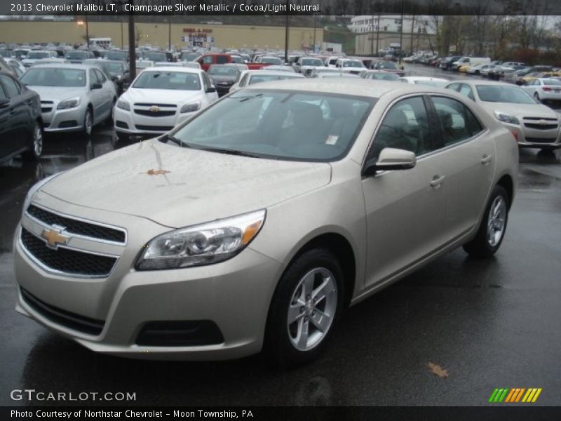 Champagne Silver Metallic / Cocoa/Light Neutral 2013 Chevrolet Malibu LT