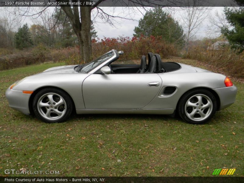 Arctic Silver Metallic / Black 1997 Porsche Boxster