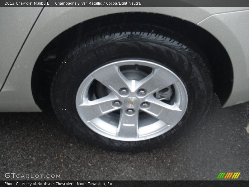 Champagne Silver Metallic / Cocoa/Light Neutral 2013 Chevrolet Malibu LT