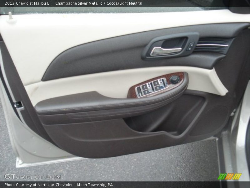 Champagne Silver Metallic / Cocoa/Light Neutral 2013 Chevrolet Malibu LT